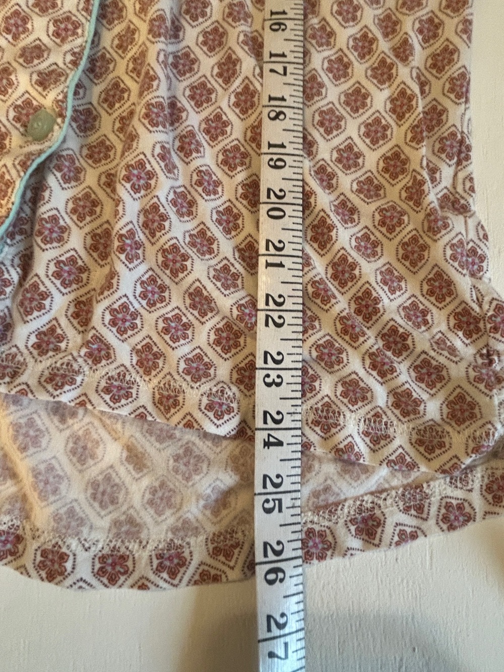 PJ Salvage Pajama Set Small Boho Floral Print Button Front Top & Lounge Pants - Picture 13 of 13